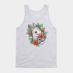 Floral cute bunny Tank Top